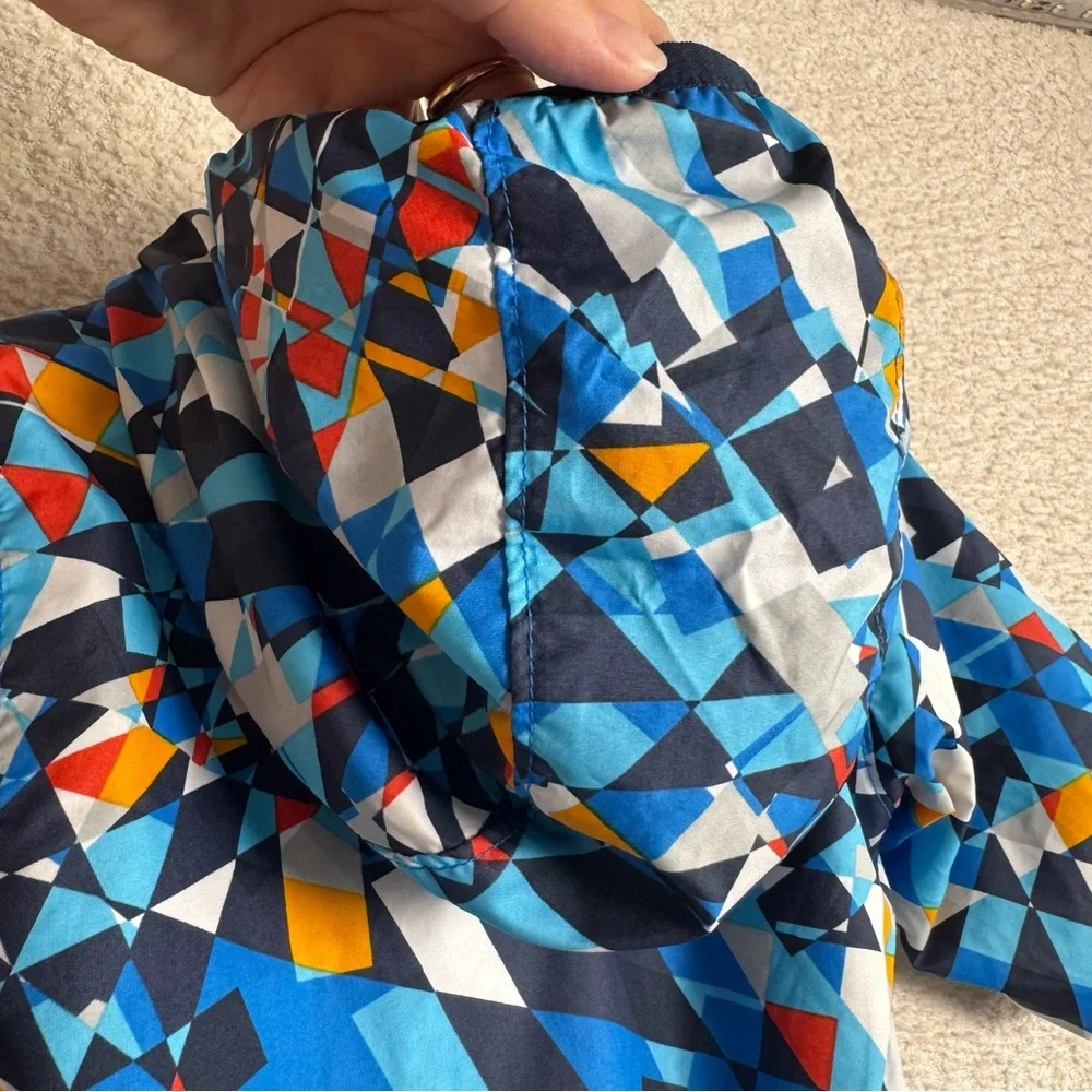 Columbia Baby Blue Colorful Geometric Pattern Fleece Lined ‎ Jacket 3-6 Months